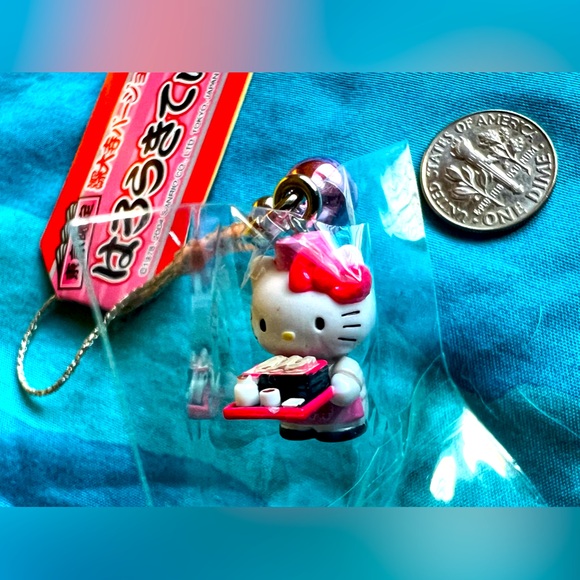 Sanrio Accessories - Rare New Hello Kitty Sanrio Netsuke Charm Strap Tokyo Soba Restaurant Server